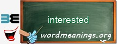 WordMeaning blackboard for interested